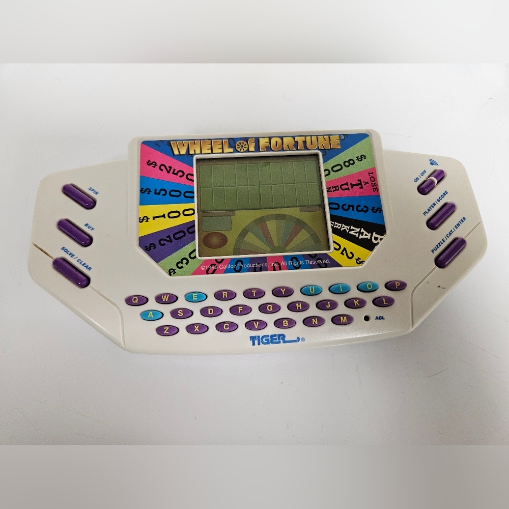 Vintage 1995 Wheel of Fortune Handheld Game - Tiger Electronics